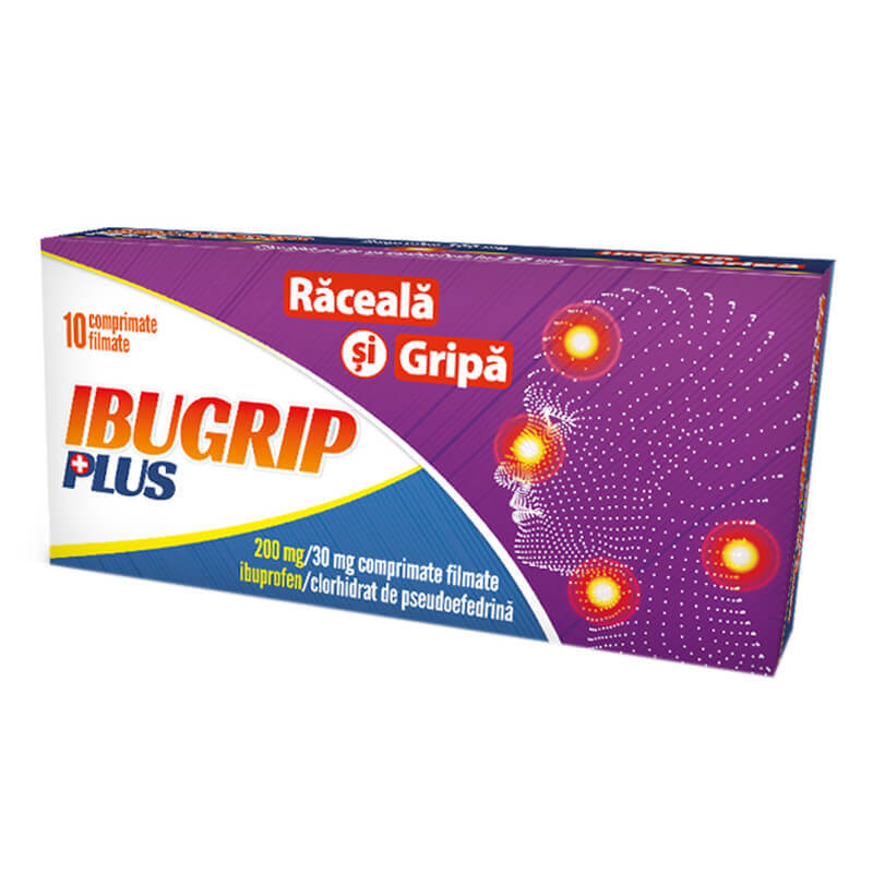 Ibugrip Plus 200 mg / 30 mg x 10 compr. film