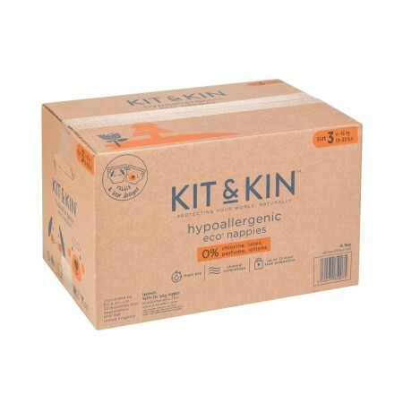 Scutece Hipoalergenice Eco Kit&Kin, Marimea 3, 6-10 kg , 136 buc