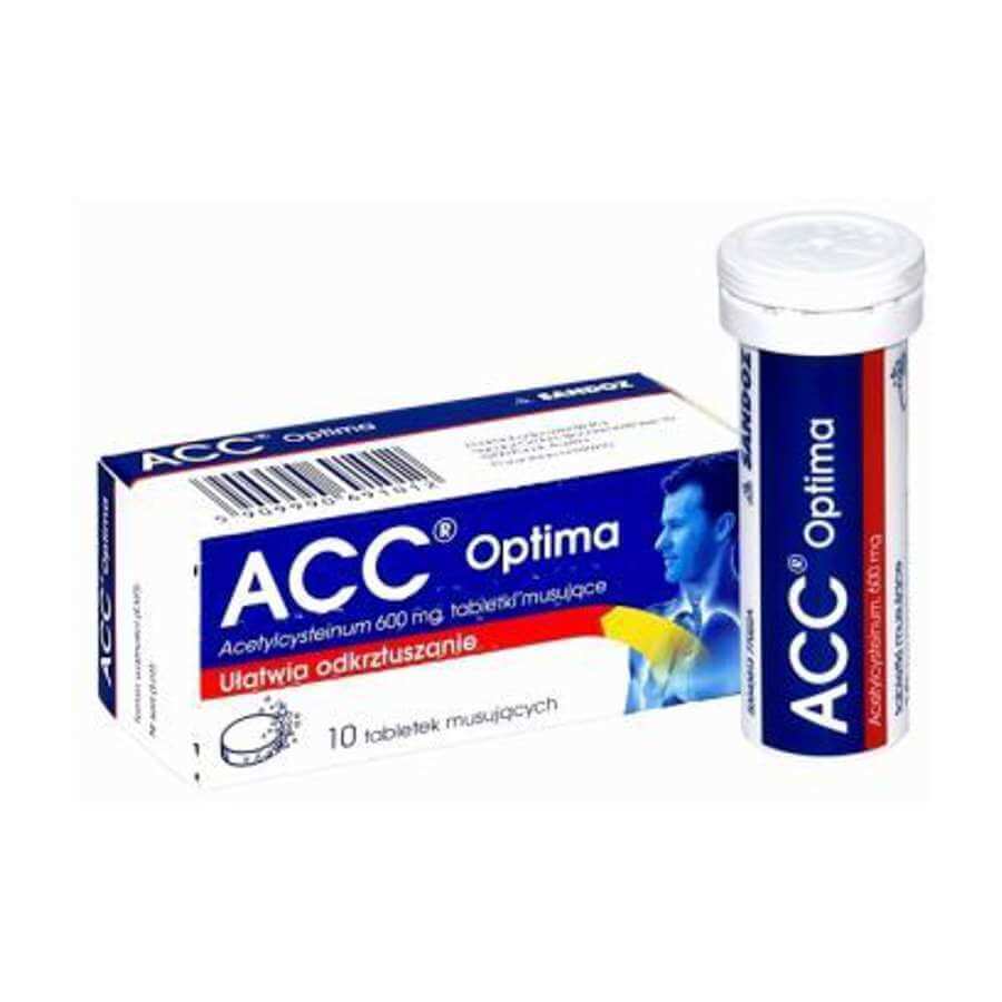 ACC Optima 600MG X 10 CPR EFF TUB OPTIMA, Sandoz