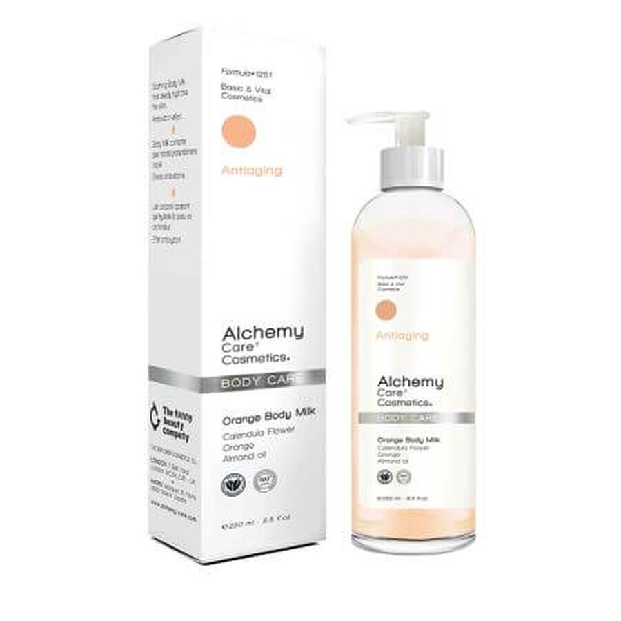 Lapte de corp hidratant si tonifiant Orange Body Milk, 250 ml, Alchemy