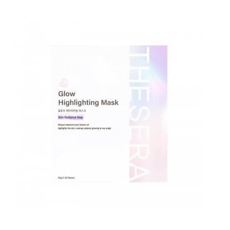 Masca de fata tip servetel Glow Highlighting Mask, 1 bucata/25 g, Thesera