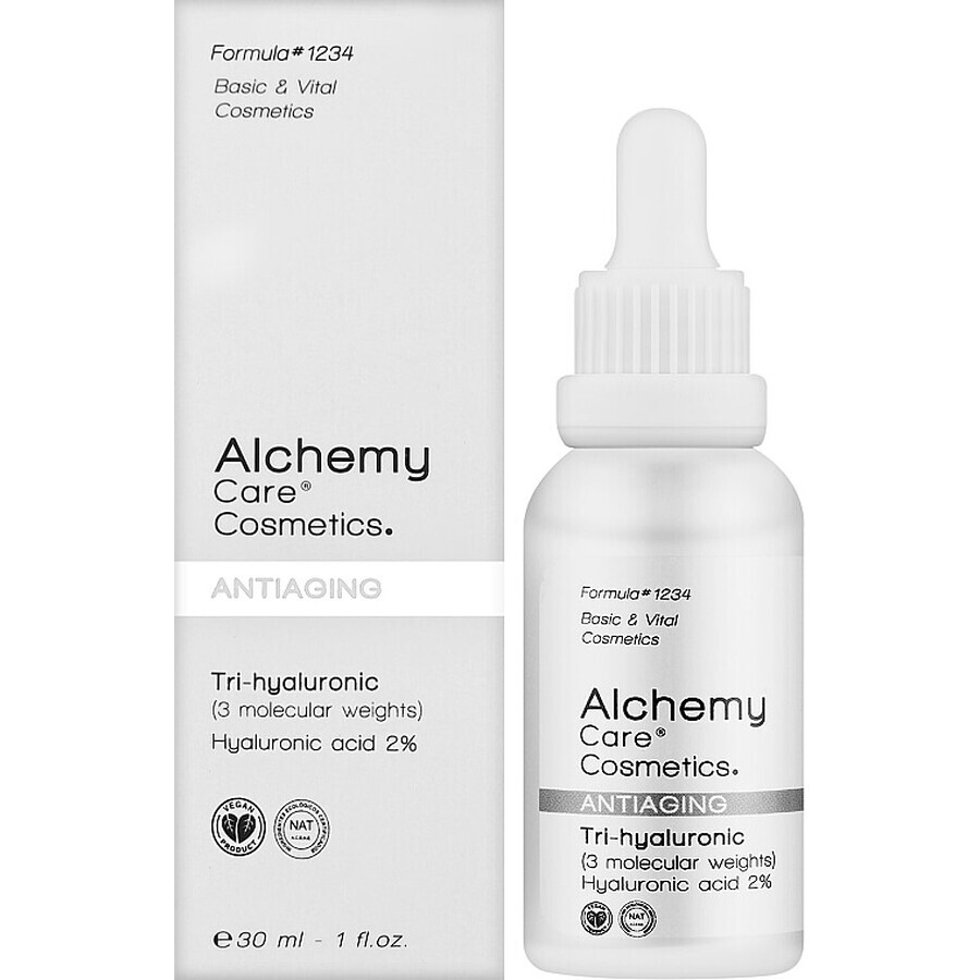 2% Tri-Hyaluron Hyaluronzuur Concentraat Serum, 30 ml, Alchemy