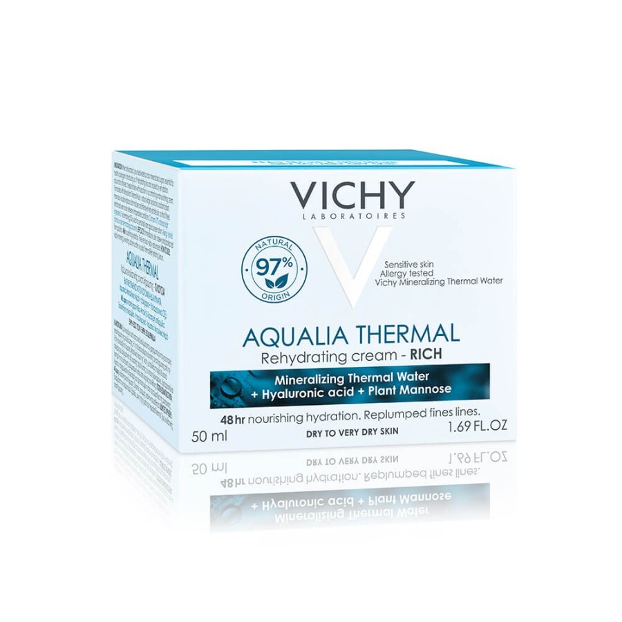 Vichy Aqualia Cremă hidratantă pentru ten uscat și foarte uscatThermal Rich, 50 ml recenzii