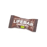 Baton bio cu ciocolata raw fara gluten, 25 g, Lifebar