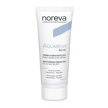 Noreva Aquareva Crema hidratanta Textura Riche 24H, 40 ml