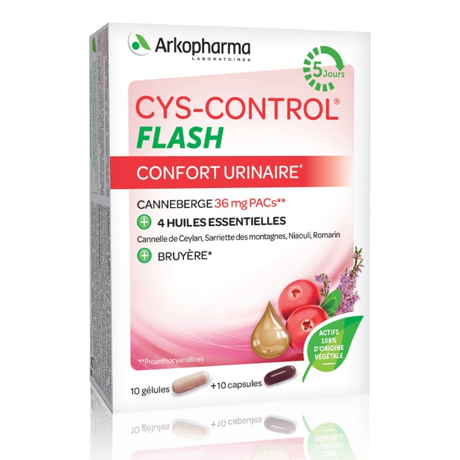 Cys-Control Flash, 20 capsule, Arkopharma