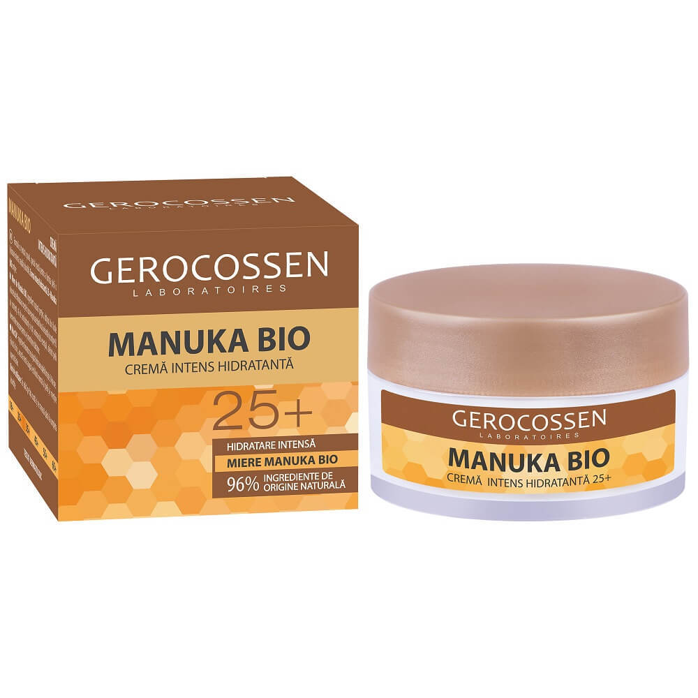 Crema intens hidratanta cu miere Manuka Bio 25+, 50 ml, Gerocossen Frumusete si ingrijire