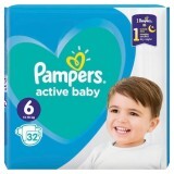 Scutece Pampers Active Baby, nr. 6, 13-18 kg. 32 buc