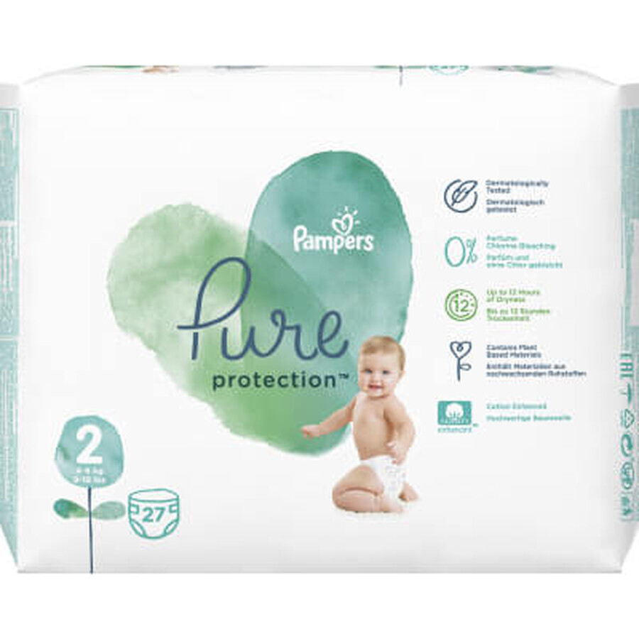 Pampers 2 Pure 4-8kg 27 buc