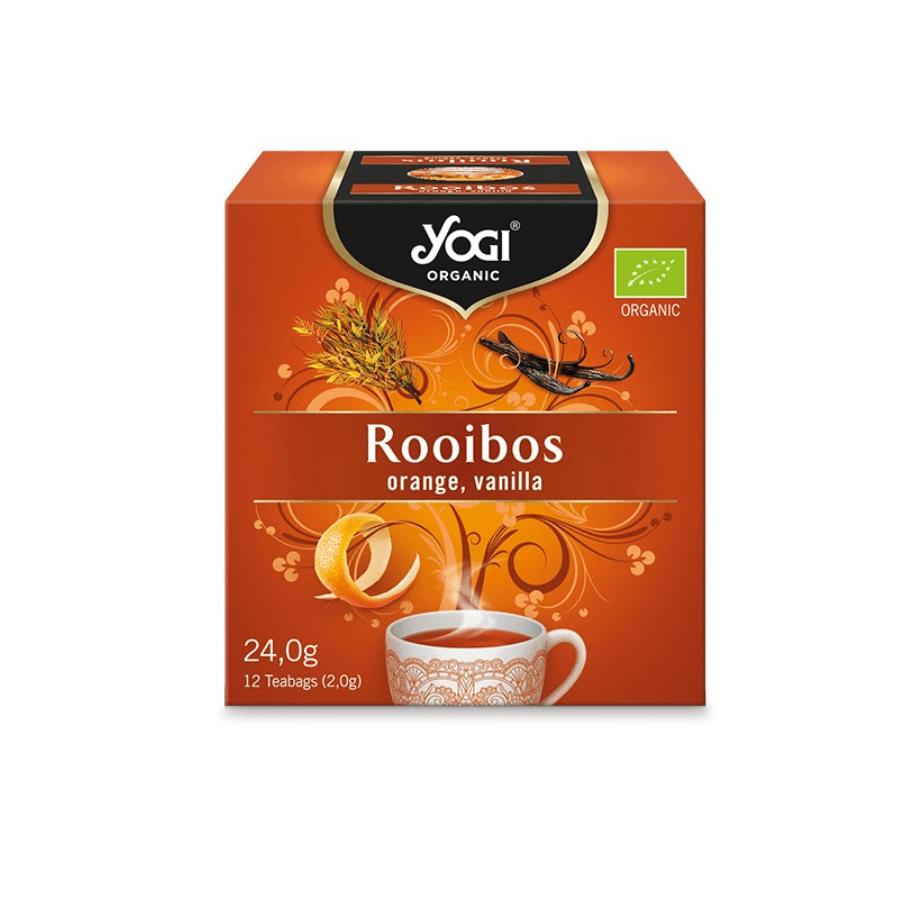 Ceai Bio Rooibos, Portocale si Vanilie, 12 plicuri/24 g, Yogi Tea