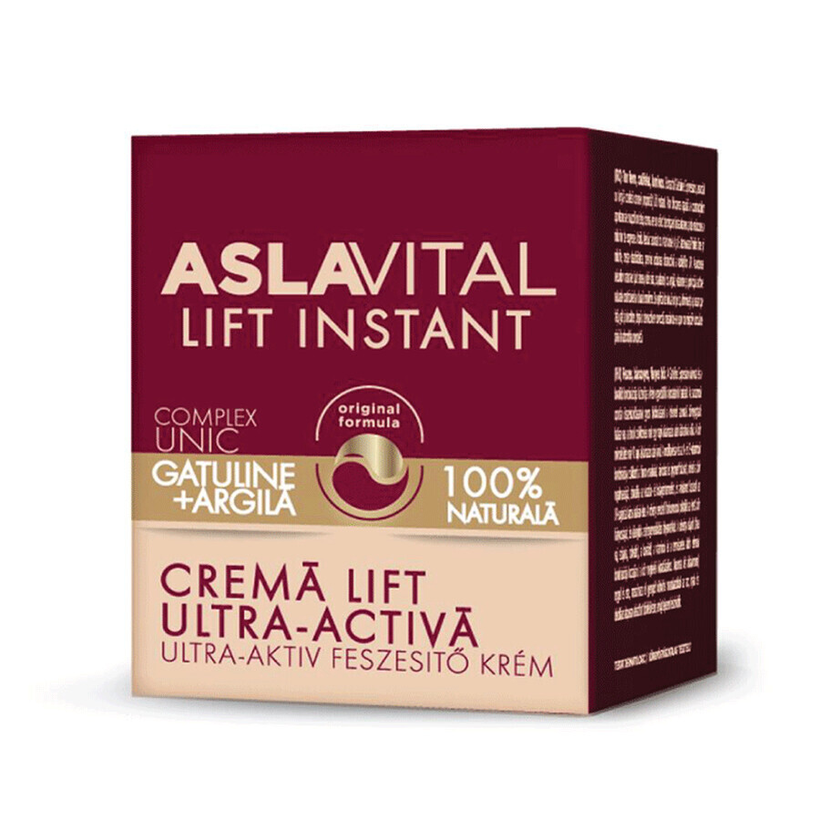 Crema lift ultra-activa pentru toate tipurile de ten Aslavital, 50 ml, Farmec