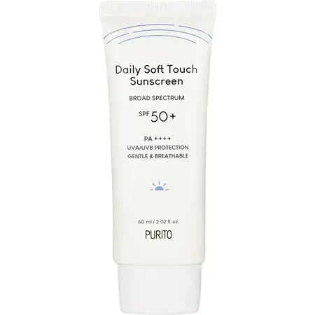 Crema de fata cu protectie solara SPF 50+ Daily Soft Touch, 60 ml, Purito