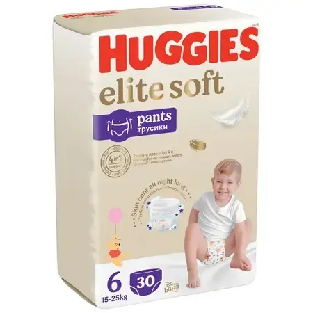 Scutece Pants Elite Soft, Nr. 6, 15-25 kg, 30 buc, Huggies