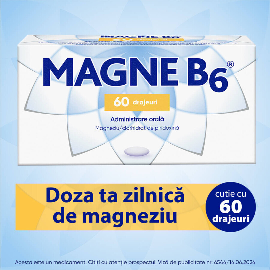 Magne B6, 60 drajeuri, Sanofi