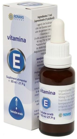 Vitamina E uleioasa, solutie orala, 30 ml, Renans