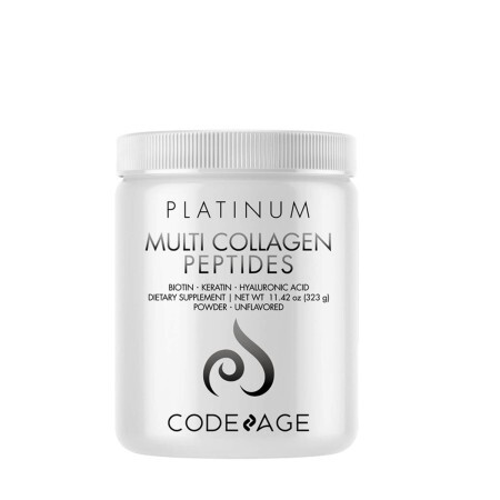 Codeage Multi Collagen Peptides, Peptide De Colagen Cu Biotina, Keratina Si Acid Hialuronic, 323 G