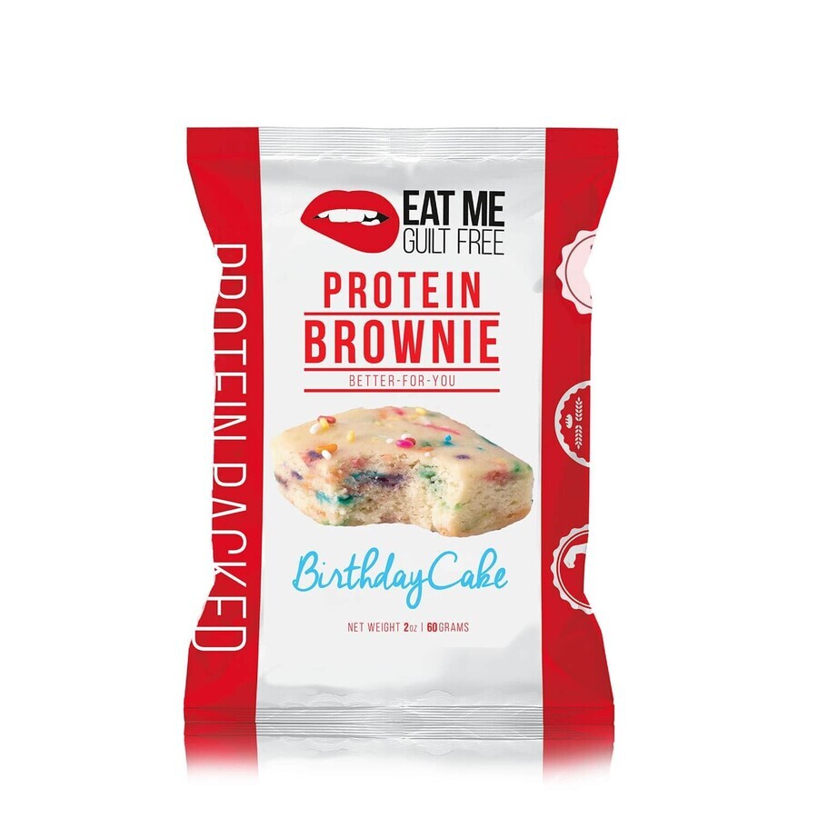 Eat Me Guilt Free Brownie Prajitura Proteica Cu Aroma De Tort Aniversar, 55 G