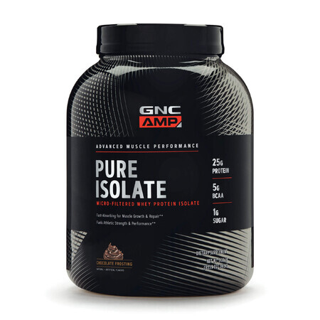 Gnc Amp Pure Isolate, Proteina Izolata Din Zer, Cu Aroma De Glazura De Ciocolata,  2415 G