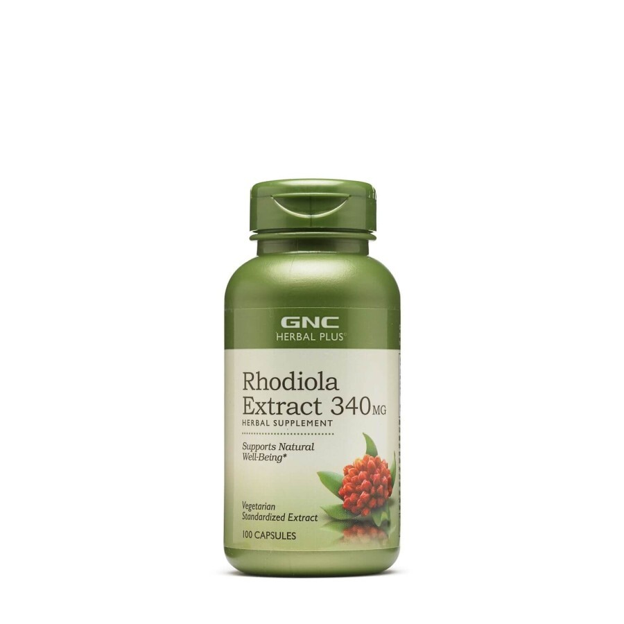 Gnc Herbal Plus Rhodiola 340mg, Extract De Rodiola, 100 Cps