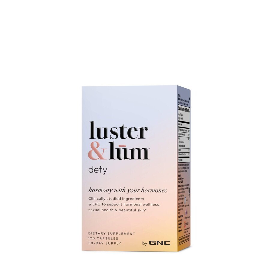 Gnc Luster & Lum Defy, Suport Hormonal Si Piele Frumoasa, 120 Cps