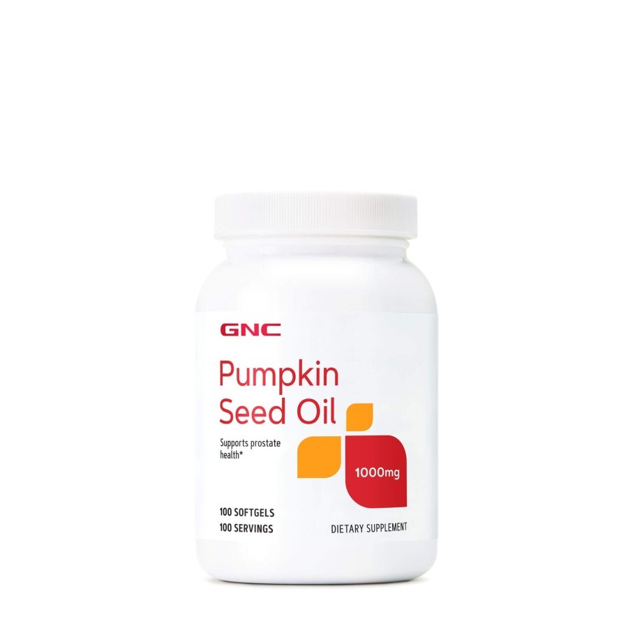 Gnc Pumpkin Seed Oil 1000 Mg, Ulei Din Seminte De Dovleac, 100 Cps