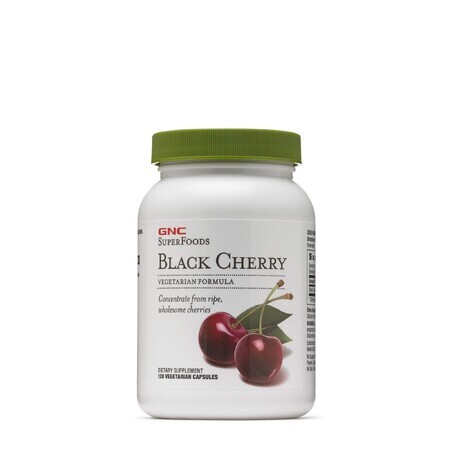 Gnc Superfoods Black Cherry, Concentrat De Cirese Negre, 120 Cps
