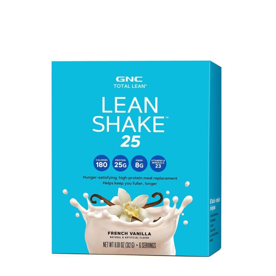 Gnc Total Lean Lean Shake 25, Shake Proteic, Cu Aroma De Vanilie, 52 G