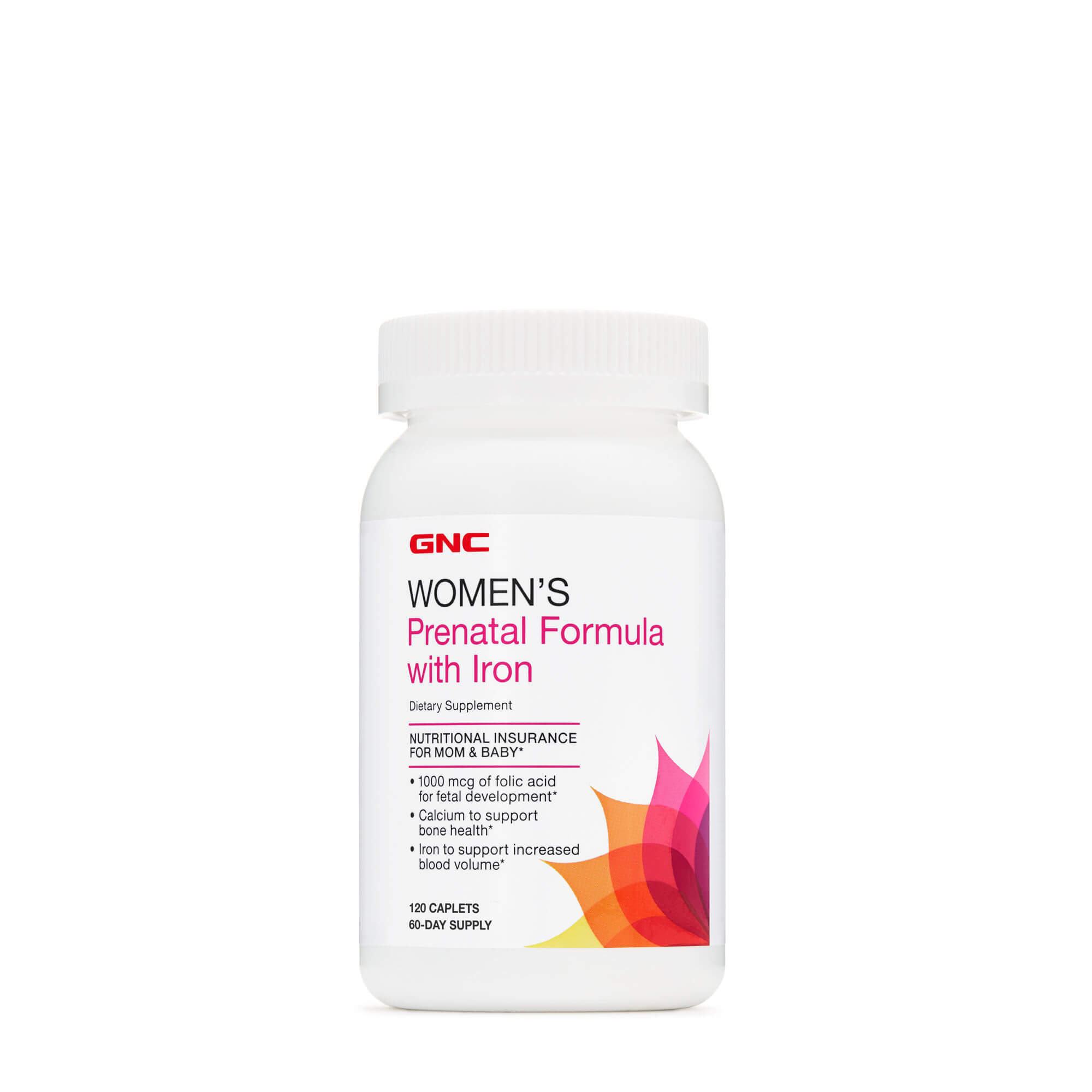 Gnc Women\'s Prenatal Formula With Iron, Formula Prenatala Cu Fier, 120 Tb