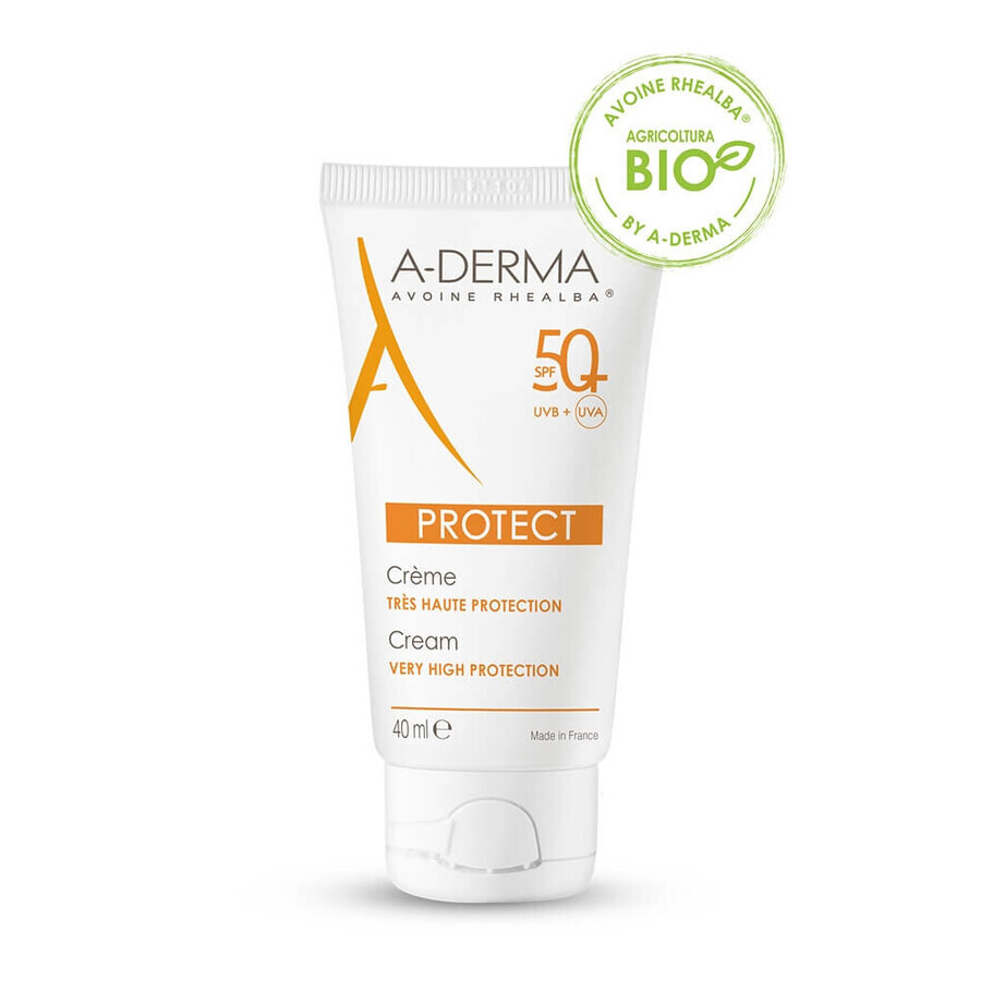 Crema pentru protectie solara cu SPF 50+, 40 ml, A-Derma Protect