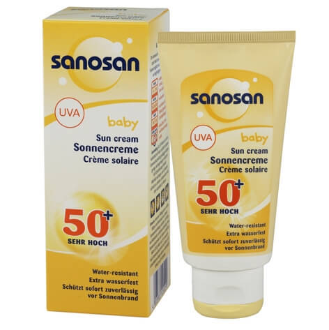 Crema pentru protectie solara SPF 50+, 75 ml, Sanosan Frumusete si ingrijire