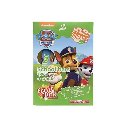 Batoane din fructe cu mere Paw Patrol, 80 gr, Fruit Funk