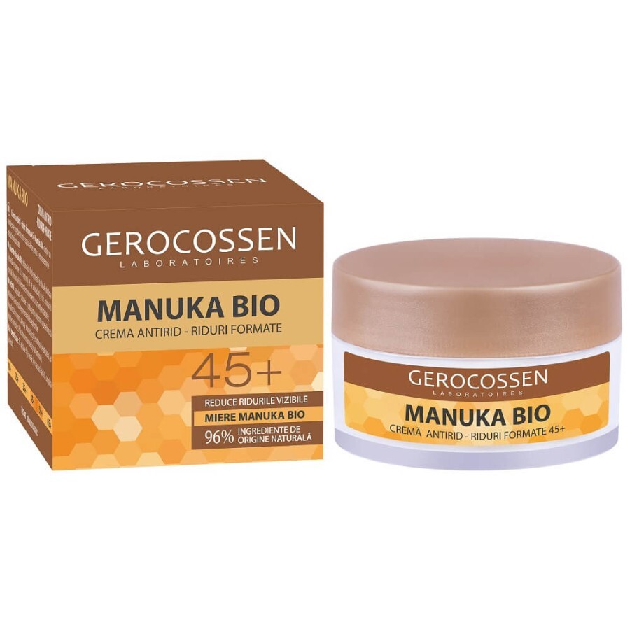 Crema pentru riduri formate cu miere Manuka Bio 45+, 50 ml, Gerocossen recenzii
