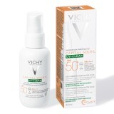 Vichy Capital Soleil Fluid de protectie solara UV Clear, pentru ten gras cu tendinta acneica SPF 50 + , 40 ml