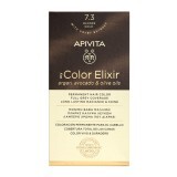Vopsea pentru par My Color Elixir, nuanta 7.3, Apivita