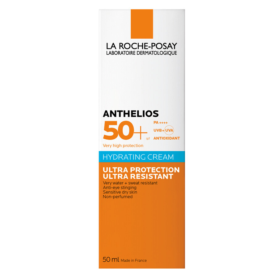 Cremă potrivită pentru zona ochilor fără parfum SPF 50+ Anthelios Ultra Sensitive, 50 ml, La Roche-Posay