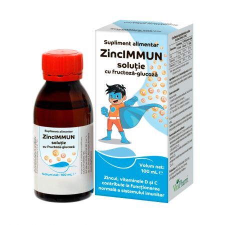 o solutie de glucoza cu masa de 240 Solutie cu fructoza-glucoza ZincImmun, 100 ml, Vitapharm