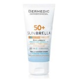 Crema protectie slara SPF 50+ ten normal-uscat si piele sensibila cu capilare fragile Sunbrella, 50 g, Dermedic