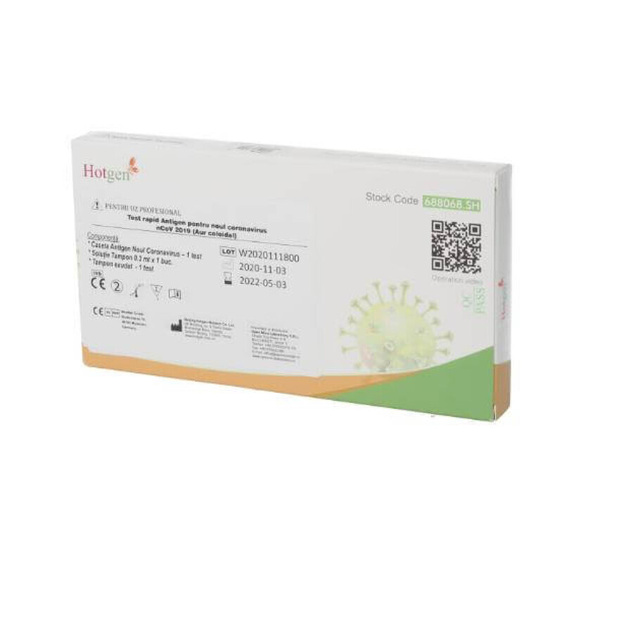 Test rapid Antigen SARS-CoV-2 cu Aur coloidal Hotgen, 1 bucata, Beijing Hotgen Biotech