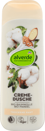 Alverde Naturkosmetik Cremă de duș bumbac&migdale, 250 ml