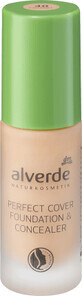 Alverde Naturkosmetik Perfect Cover fond de ten &amp; concealer 40, 20 ml