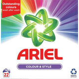 Ariel Detergent de rufe pudră colour & style 22 de spălări, 1,43 Kg