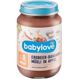 Babylove căpșuni, banane, musli &măr 8+ ECO, 190 g