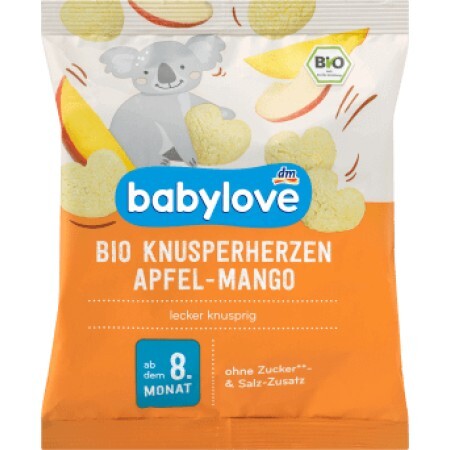 Babylove Chips  de mere cu mango 8 +, 30 g