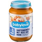 Babylove legume cu orez & găină 5+ ECO, 190 g
