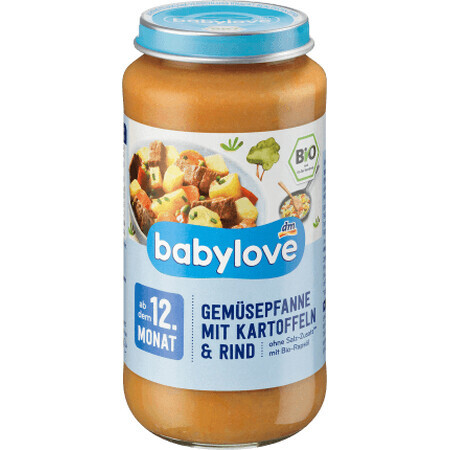 Babylove Legume, cartofi și vită ECO, 12+, 250 g