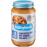 Babylove Meniu de cartofi cu  gulaș de vită 8+, 220 g