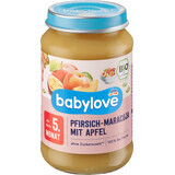 Babylove Meniu de piersică cu maracuja și măr ECO,5+, 190 g