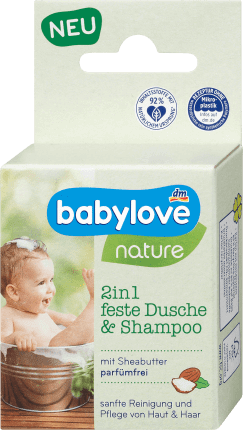 Babylove nature 2în1 șampon&săpun solid, 60 g