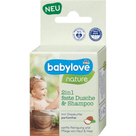 Babylove nature 2în1 șampon&săpun solid, 60 g