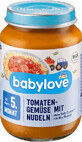 Babylove paste &#238;n sos de roșii cu legume 5+ ECO, 190 g